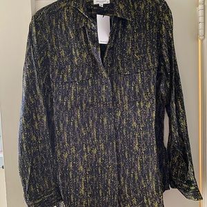 Equipment slim signature silk shirt S NWT
